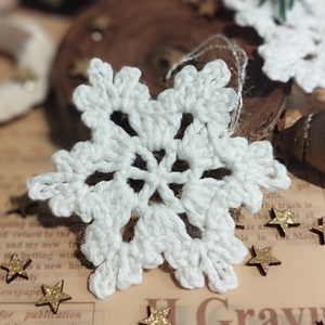 Horgolt hópehely karácsonyfadísz  - Meska.hu