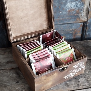 Karácsonyi teás doboz  - otthon & életmód - konyhafelszerelés, tálalás - konyhai tárolás - tea & kávé tárolás - Meska.hu