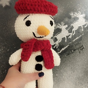 Hóember - horgolt  - játék & sport - plüssállat & játékfigura - más figura - Meska.hu