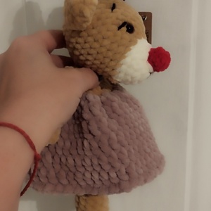 Rénszarvas lány - horgolt  - karácsony - karácsonyi lakásdekoráció - karácsonyi manók, figurák - Meska.hu