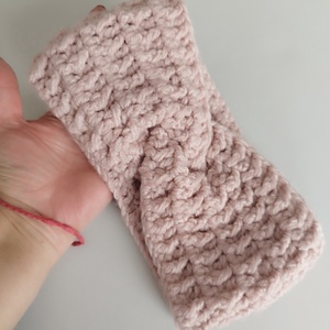 Horgolt fülvédő pánt/hajpánt - ruha & divat - sál, sapka, kendő - fejpánt - Meska.hu