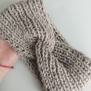 Kötött fülvédő pánt/hajpánt - ruha & divat - sál, sapka, kendő - fejpánt - Meska.hu