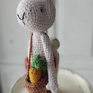 Vándornyúl - horgolt nyuszi  - játék & sport - plüssállat & játékfigura - nyuszi - Meska.hu