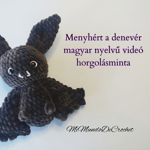 Plüss denevér horgolásminta - videó  - Meska.hu