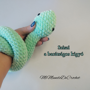 Horgolt plüss kígyó  - Meska.hu