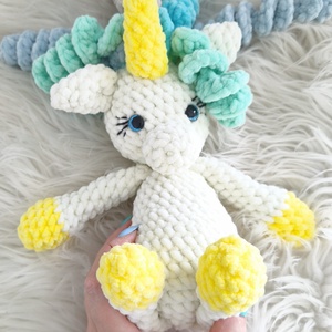 Horgolt plüss unikornis  - Meska.hu