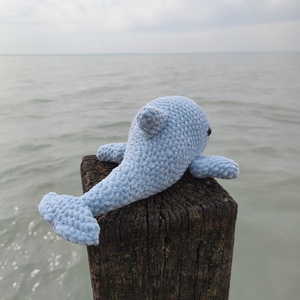 Horgolt delfin  - játék & sport - plüssállat & játékfigura - delfin, bálna - Meska.hu