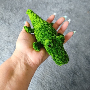 Horgolt plüss aligátor - Meska.hu