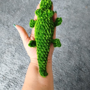 Horgolt plüss aligátor - játék & sport - plüssállat & játékfigura - más figura - Meska.hu