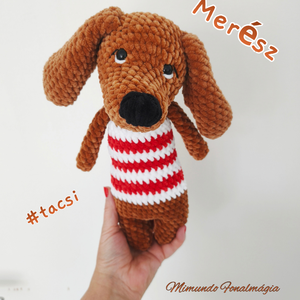 Merész a lázadó tacskó - horgolt tacskó  - Meska.hu