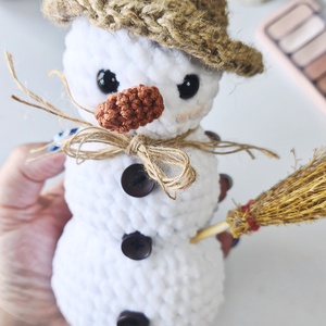 Hóember horgolásminta  - diy (csináld magad) - szabásminta, útmutató - horgolási minta - Meska.hu