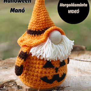 Halloween Manó horgolásminta videó  - diy (csináld magad) - szabásminta, útmutató - horgolási minta - Meska.hu