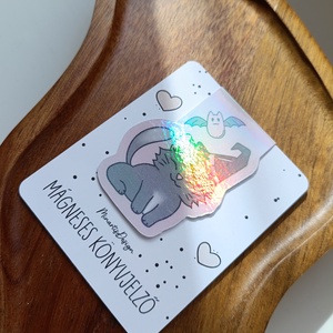 Mágneses könyvjelző - halloweeni cica boszorkány, Könyv & Zene, Könyvjelző, Papírművészet, MESKA