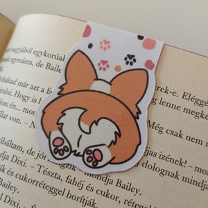 mágneses könyvjelző - corgi popó, Könyv & Zene, Könyvjelző, Papírművészet, MESKA