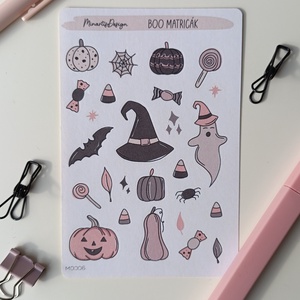 Matricaív - halloween szellemes, boszorkányos, Otthon & Életmód, Papír, írószer, Matrica, matrica csomag, Fotó, grafika, rajz, illusztráció, MESKA