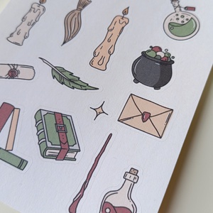 Matricaív - varázslós, boszorkányos - otthon & életmód - papír, írószer - matrica, matrica csomag - Meska.hu