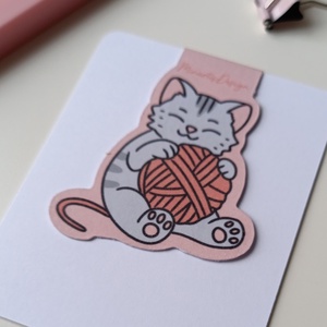 mágneses könyvjelző - gombolyagos cica - könyv & zene - könyvjelző - Meska.hu mágneses könyvjelző - gombolyagos cica - könyv & zene - könyvjelző - Meska.hu