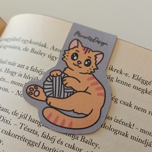 mágneses könyvjelző - vörös cica, Könyv & Zene, Könyvjelző, Fotó, grafika, rajz, illusztráció, MESKA