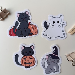 Matricák - halloween macskák, Otthon & Életmód, Papír, írószer, Matrica, matrica csomag, Fotó, grafika, rajz, illusztráció, MESKA
