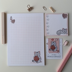 Jegyzettömb, könyvjelző szett - szürke cicás - otthon & életmód - papír, írószer - jegyzetfüzet & napló - Meska.hu Jegyzettömb, könyvjelző szett - szürke cicás - otthon & életmód - papír, írószer - jegyzetfüzet & napló - Meska.hu