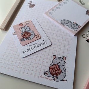 Jegyzettömb, könyvjelző szett - szürke cicás - otthon & életmód - papír, írószer - jegyzetfüzet & napló - Meska.hu Jegyzettömb, könyvjelző szett - szürke cicás - otthon & életmód - papír, írószer - jegyzetfüzet & napló - Meska.hu