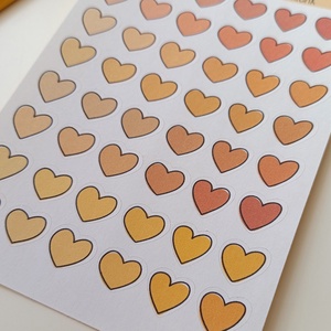 Matricaív -  sárga, narancs szivecskék - otthon & életmód - papír, írószer - matrica, matrica csomag - Meska.hu Matricaív -  sárga, narancs szivecskék - otthon & életmód - papír, írószer - matrica, matrica csomag - Meska.hu