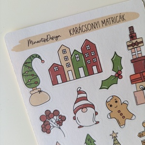 Matricaív -  karácsonyi házikós, manós - otthon & életmód - papír, írószer - matrica, matrica csomag - Meska.hu Matricaív -  karácsonyi házikós, manós - otthon & életmód - papír, írószer - matrica, matrica csomag - Meska.hu