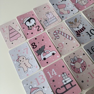 Adventi kicsi meglepetés kártyák gyerekeknek, Karácsony, Adventi díszek, Adventi naptár, Fotó, grafika, rajz, illusztráció, MESKA