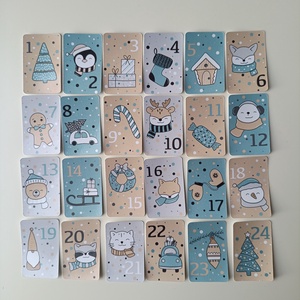 Adventi kicsi meglepetés kártyák gyerekeknek - karácsony - adventi díszek - adventi naptár - Meska.hu