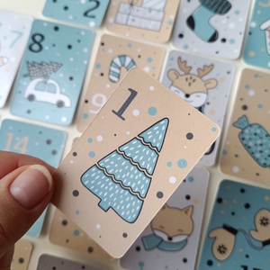 Adventi kicsi meglepetés kártyák gyerekeknek, Karácsony, Adventi díszek, Adventi naptár, Fotó, grafika, rajz, illusztráció, MESKA