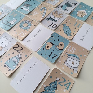 Adventi kicsi meglepetés kártyák gyerekeknek - karácsony - adventi díszek - adventi naptár - Meska.hu