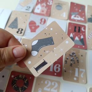 Adventi kicsi meglepetés kártyák gyerekeknek, Karácsony, Adventi díszek, Adventi naptár, Fotó, grafika, rajz, illusztráció, MESKA