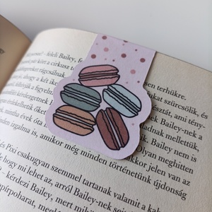 Mágneses könyvjelző - macaron - könyv & zene - könyvjelző - Meska.hu