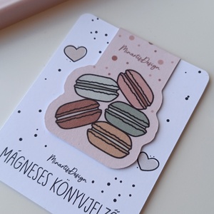 Mágneses könyvjelző - macaron - könyv & zene - könyvjelző - Meska.hu