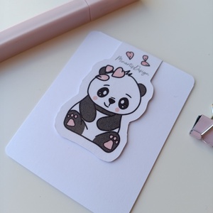 Mágneses könyvjelző - pandás - könyv & zene - könyvjelző - Meska.hu