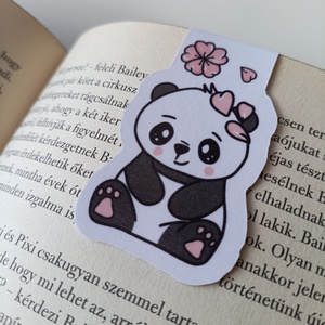 Mágneses könyvjelző - pandás - könyv & zene - könyvjelző - Meska.hu