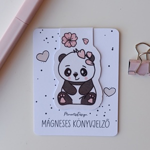 Mágneses könyvjelző - pandás, Könyv & Zene, Könyvjelző, Fotó, grafika, rajz, illusztráció, MESKA