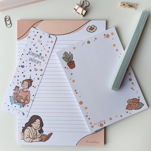 Jegyzettömb, könyvjelző szett - őszi csajos - otthon & életmód - papír, írószer - jegyzetfüzet & napló - Meska.hu