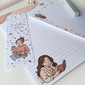 Jegyzettömb, könyvjelző szett - őszi csajos - otthon & életmód - papír, írószer - jegyzetfüzet & napló - Meska.hu