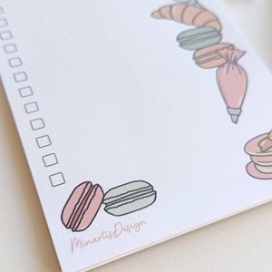 Süteményes jegyzettömb - 9x18 cm - otthon & életmód - papír, írószer - jegyzetfüzet & napló - Meska.hu