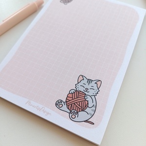 Aranyos cicás jegyzettömb - A6 - otthon & életmód - papír, írószer - jegyzetfüzet & napló - Meska.hu