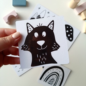 Kontrasztkártyák babáknak - állatos, természet mintákkal - játék & sport - babalátogató ajándékcsomag - Meska.hu