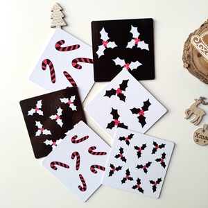 Kontrasztkártyák babáknak - karácsonyi, téli mintákkal - játék & sport - babalátogató ajándékcsomag - Meska.hu