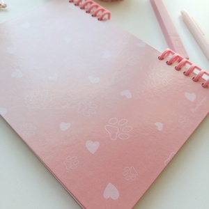 Rózsaszin tacskós spirálfüzet- A5 - otthon & életmód - papír, írószer - jegyzetfüzet & napló - Meska.hu