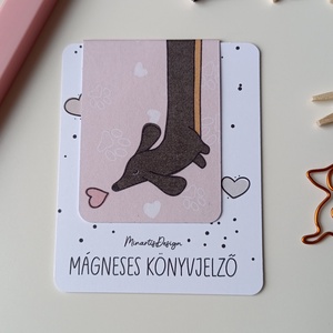 Mágneses könyvjelző - tacskós - könyv & zene - könyvjelző - Meska.hu