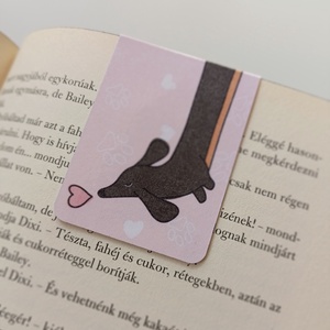 Mágneses könyvjelző - tacskós - könyv & zene - könyvjelző - Meska.hu