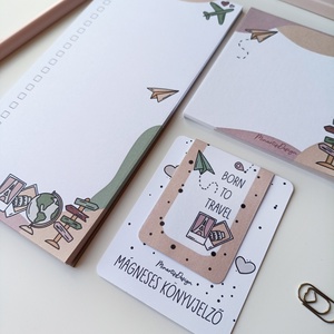 Utazós jegyzettömb szett és könyvjelző - otthon & életmód - papír, írószer - jegyzetfüzet & napló - Meska.hu