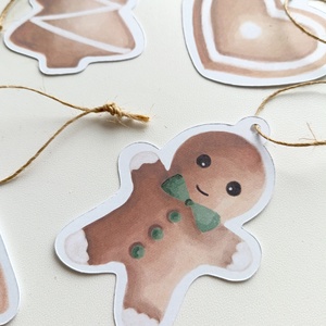 Mézeskalács ajándékkísérő kártyák - 5 db - otthon & életmód - papír, írószer - ajándékozás kellékei - ajándékkísérő - Meska.hu