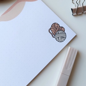  Cicás, kávés gombolyagos jegyzettömb  - otthon & életmód - papír, írószer - jegyzetfüzet & napló - Meska.hu