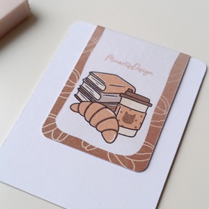 Mágneses könyvjelző - kávémánia - könyv & zene - könyvjelző - Meska.hu